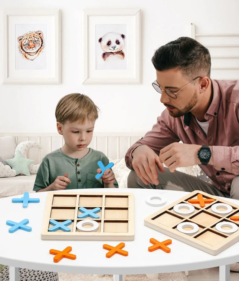 🧠🎲 Juego Educativo Montessori de Madera – Mini Ajedrez Interactivo para Niños