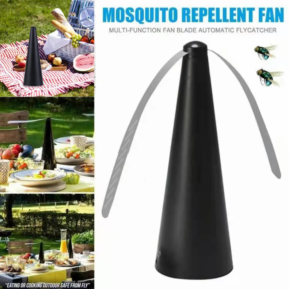 Ventilador repelente de mosquitos automático, Control de plagas portátil alimentado por batería para el hogar.