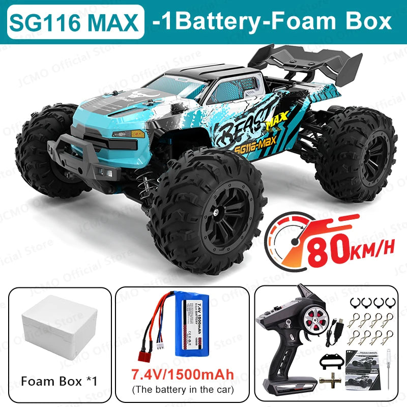 ™Auto control remoto SG116MAX 80KM/H High Speed RC Car  4WD Off-Road Drift Remote Control Car 1:16 Professional  SG116PRO 40KM/H