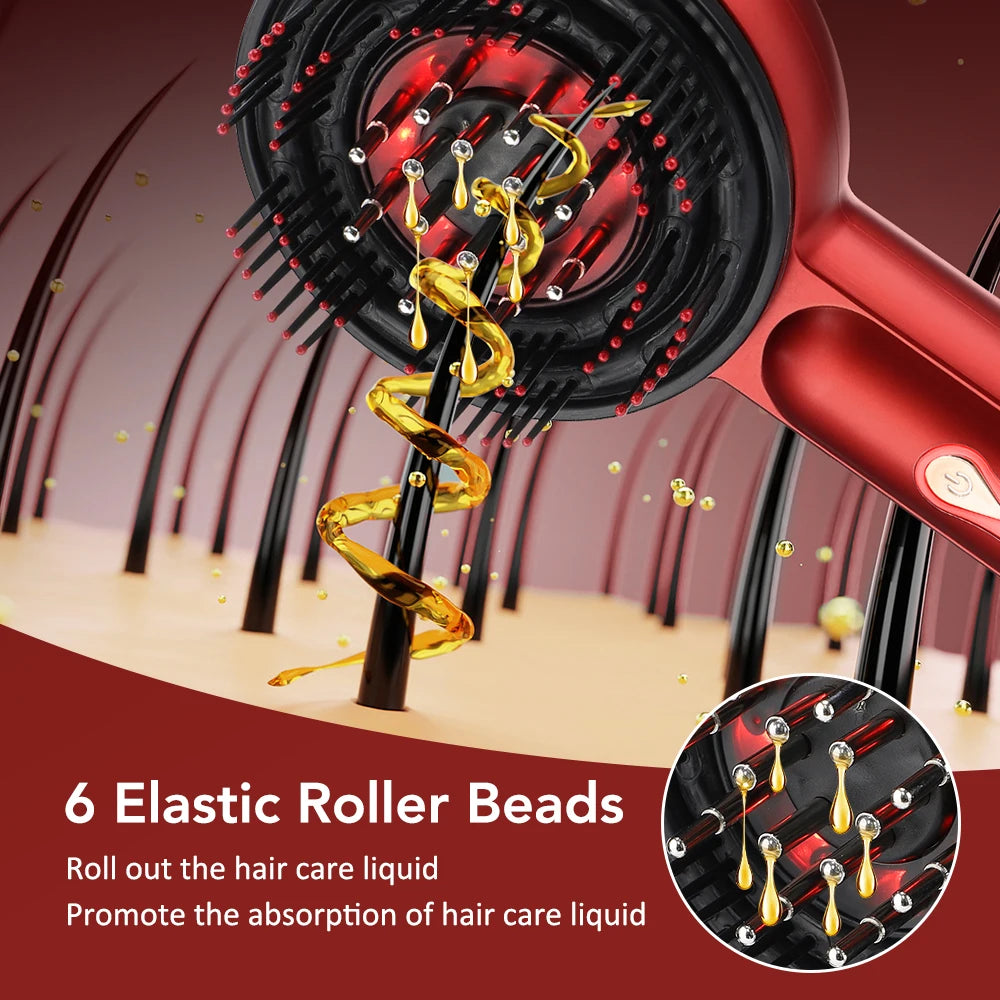 Peine masajeador eléctrico para cuero cabelludo, terapia del crecimiento del cabello, relajación por microcorriente, antipérdida de cabello