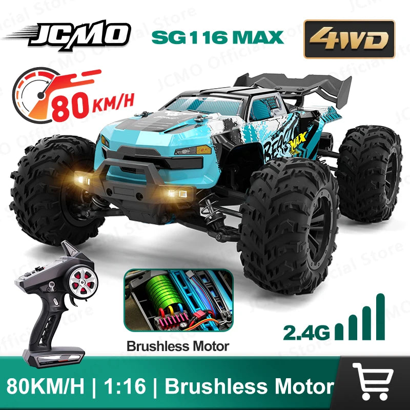 ™Auto control remoto SG116MAX 80KM/H High Speed RC Car  4WD Off-Road Drift Remote Control Car 1:16 Professional  SG116PRO 40KM/H