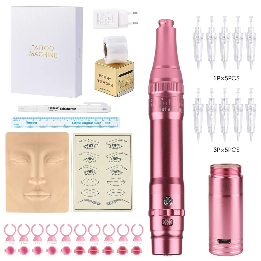 Máquina de maquillaje permanente, máquina de tatuaje de cejas y labios