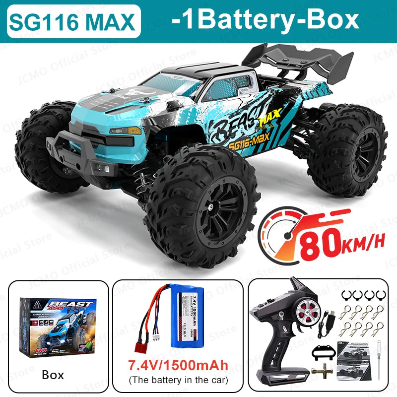 ™Auto control remoto SG116MAX 80KM/H High Speed RC Car  4WD Off-Road Drift Remote Control Car 1:16 Professional  SG116PRO 40KM/H
