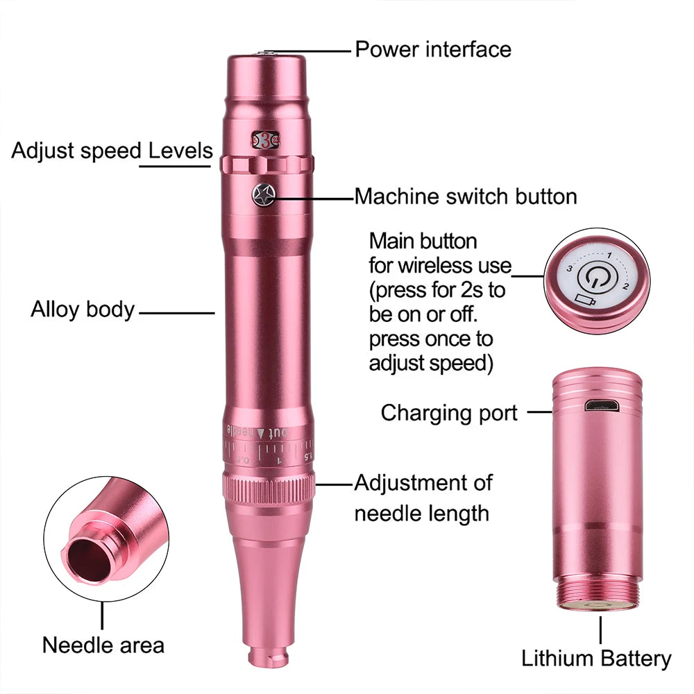 Máquina de maquillaje permanente, máquina de tatuaje de cejas y labios