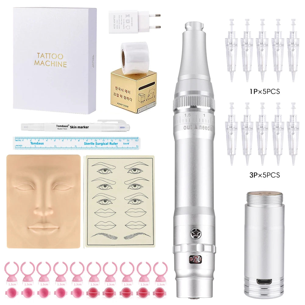 Máquina de maquillaje permanente, máquina de tatuaje de cejas y labios