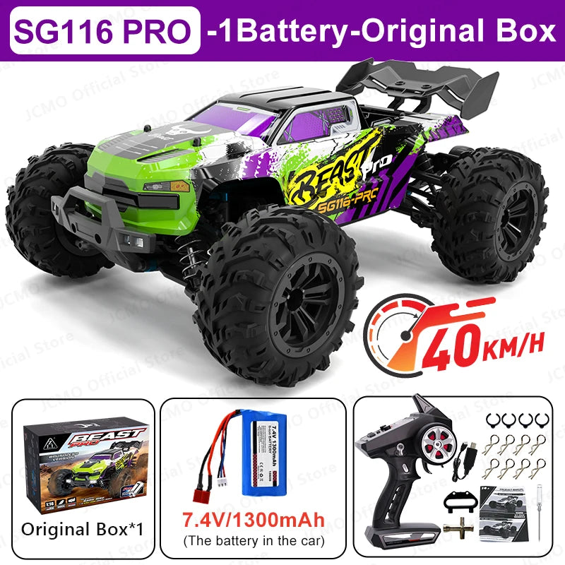 ™Auto control remoto SG116MAX 80KM/H High Speed RC Car  4WD Off-Road Drift Remote Control Car 1:16 Professional  SG116PRO 40KM/H